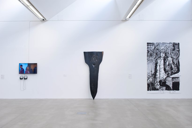 Art by Artist Irvin Pascal ‘Chief Aristocrat’, Installation view Bloomberg New Contemporaries, Baltic 39, Newcastle, 2017